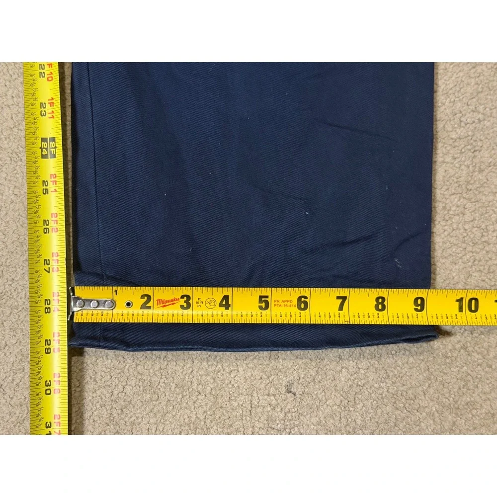 Polo Ralph Lauren Andrew Pant Mens 38x32 Navy Blue Pleated Chino Cotton Trousers